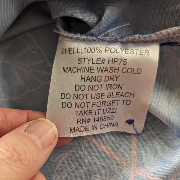 Vintage Uzzi Amphibious Gear Hawaiian Shirt Mens Extra Large Pink Flamingos READ - Picture 12 of 12